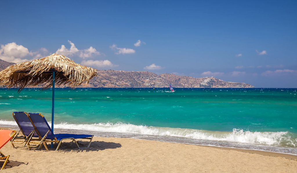 Crete is blessed with many stunning sunbathing spots, including Ammoudara Beach.